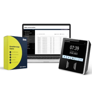 Starterset zur Zeiterfassung mit Terminal plus7 in schwarz