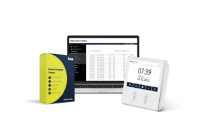 Starterset zur Zeiterfassung mit Terminal plus7 in weiß